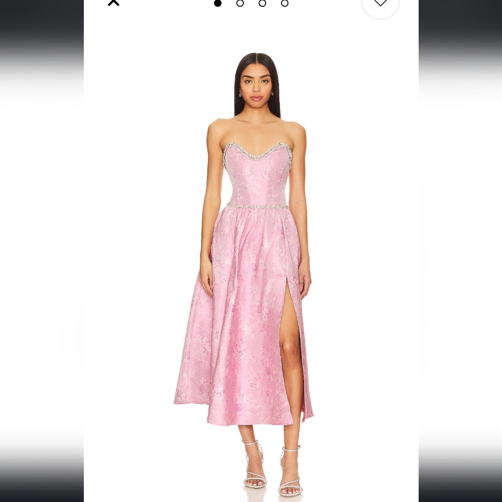 V.CHAPMAN S.6 Elegant Pink Strapless Evening Gown